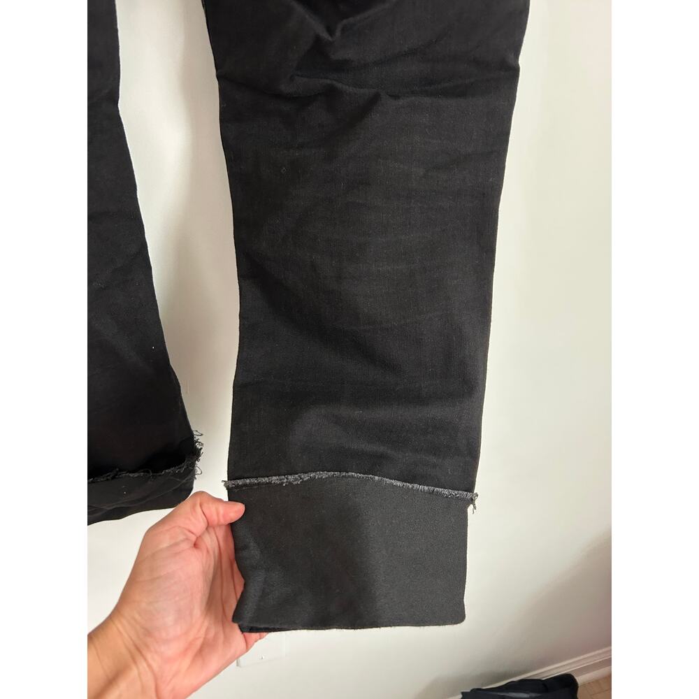 Loft Curvy Straight Black High Waist Crop Jeans 32 / 14 - Picture 8 of 10